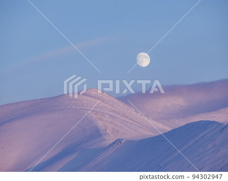 moonrise in arctic 94302947