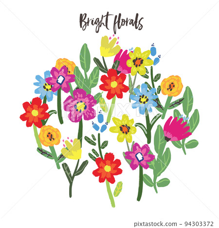Vector florals. Bright flower background. Bitanical illustration Vector florals. Bright flower background. Bitanical illustration 94303372