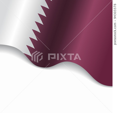 Qatari flag wavy abstract background. Vector illustration. Qatari flag wavy abstract background. Vector illustration. 94303378