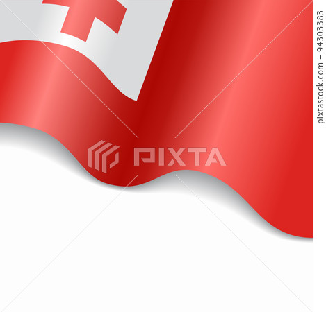Tonga flag wavy abstract background. Vector illustration. Tonga flag wavy abstract background. Vector illustration. 94303383