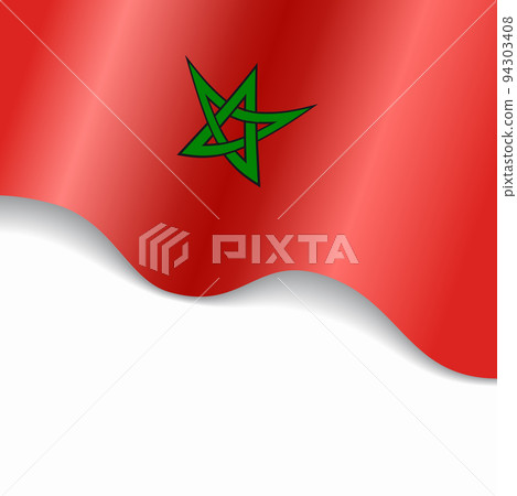 Moroccan flag wavy abstract background. Vector illustration. Moroccan flag wavy abstract background. Vector illustration. 94303408