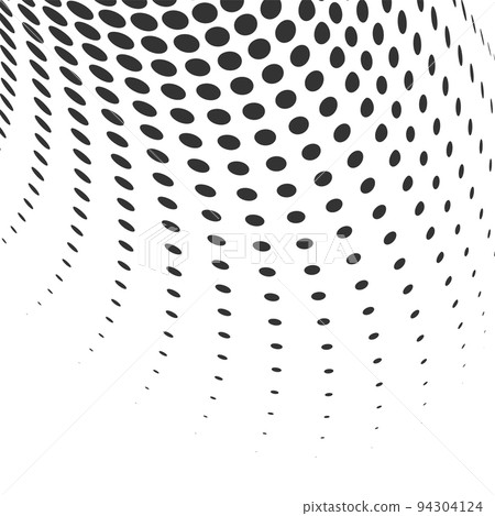 Dot pattern tone shape. Abstract halftone form 94304124