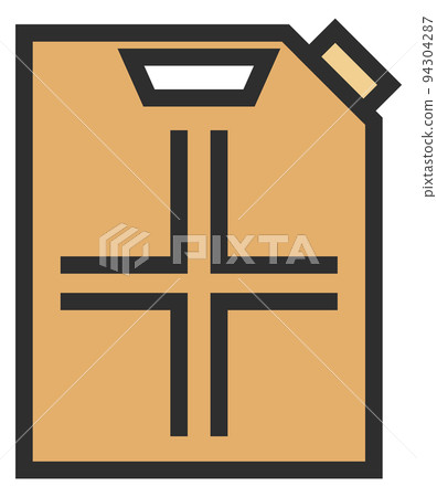Jerry can color icon. Car fuel container Jerry can color icon. Car fuel container 94304287