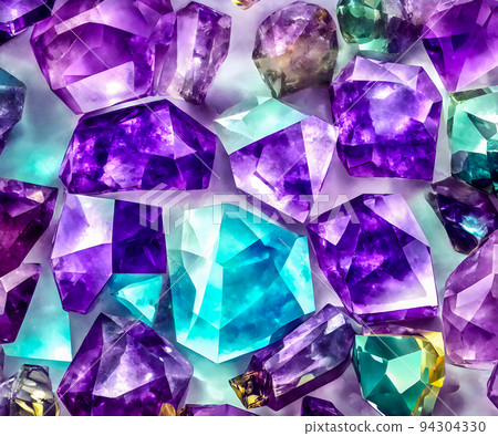 Purple background with natural crystals. 3D. Abstract Purple background with natural crystals. 3D. Abstract 94304330