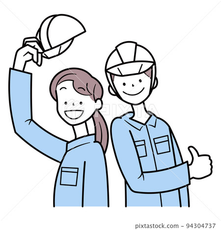 Illustration material of an Asian worker working at a construction site Illustration material of an Asian worker working at a construction site 94304737