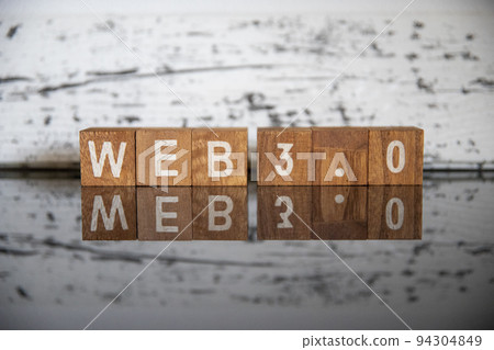 Business image (IT terminology) Block character web3.0 94304849