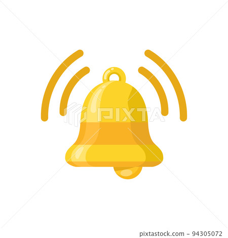 Bell icon with solid and flat color design. 94305072