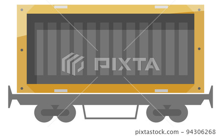 Freight wagon icon. Cargo railway transport symbol Freight wagon icon. Cargo railway transport symbol 94306268