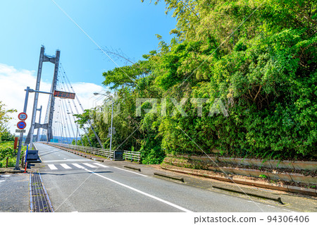 從佐賀縣唐津市壁島看夏天的代子橋 94306406
