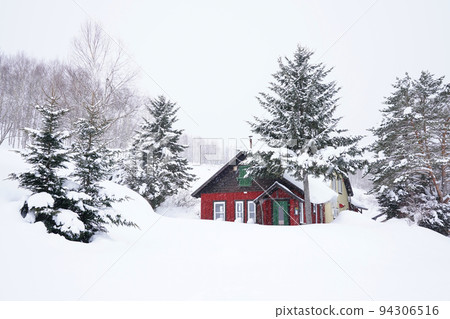 snow scene in Hokkaido snow scene in Hokkaido 94306516