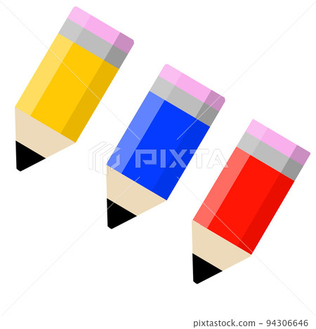 Set of colored pencils. Icon for creativity 94306646