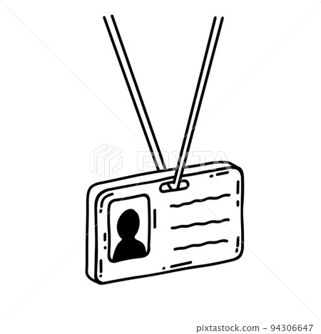 Badge and ID card. Identity of the reporter Badge and ID card. Identity of the reporter 94306647