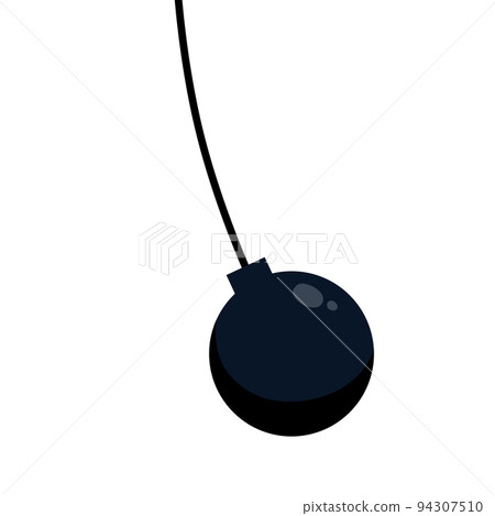 Wrecking ball. Demolition of the house. Destruction and breaking icon 94307510
