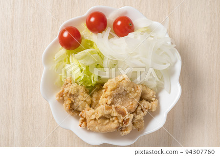 Fried and salad Fried and salad 94307760