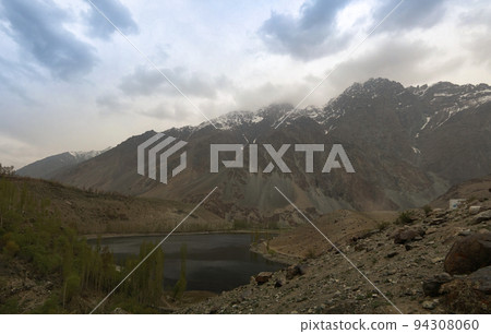 Gilgit River and lake, Pakistan Gilgit River and lake, Pakistan 94308060