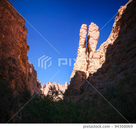 Bizzare rock formation at Essendilene, Tassili nAjjer national park, Algeria Bizzare rock formation at Essendilene, Tassili nAjjer national park, Algeria 94308069