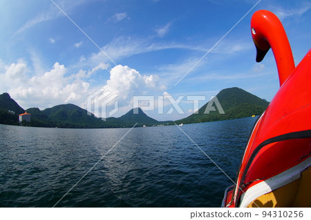 Swan boat on Lake Haruna Swan boat on Lake Haruna 94310256