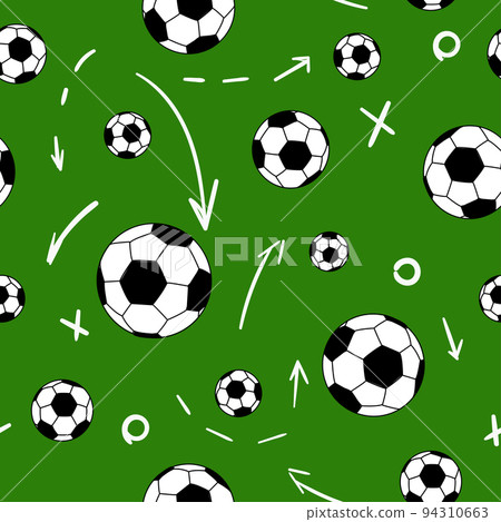 pattern football, soccer game with green field, team background  94310663