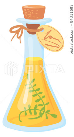Oil bottle with herb. Fresh natural healthy liquid Oil bottle with herb. Fresh natural healthy liquid 94311695