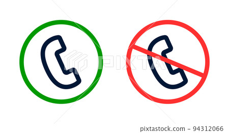 Do not call and allow call. vector. Do not call and allow call. vector. 94312066