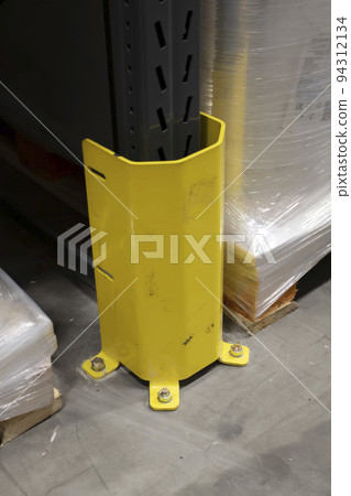 Metal joints of warehouse shelves. Metal joints of warehouse shelves. 94312134
