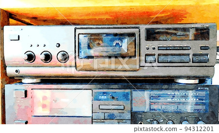 Two cassette tape decks ready for use. Two cassette tape decks ready for use. 94312201