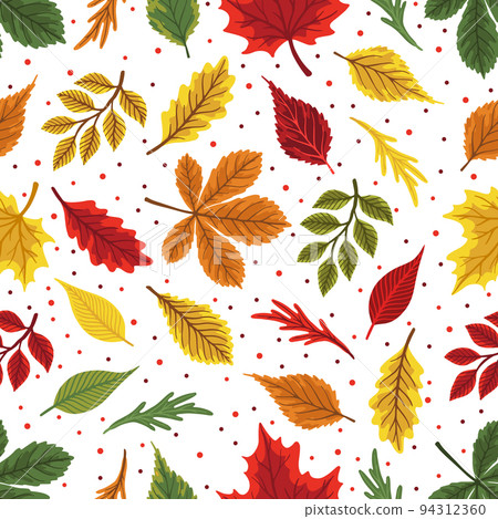 Seamless pattern with acorns, autumn leaves, mushrooms. Perfect for wallpaper, gift paper, pattern fill, autumn greeting cards. Seamless pattern with acorns, autumn leaves, mushrooms. Perfect for wallpaper, gift paper, pattern fill, autumn greeting cards. 94312360