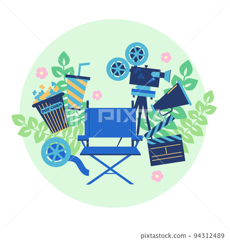 An icon with movie items An icon with movie items 94312489