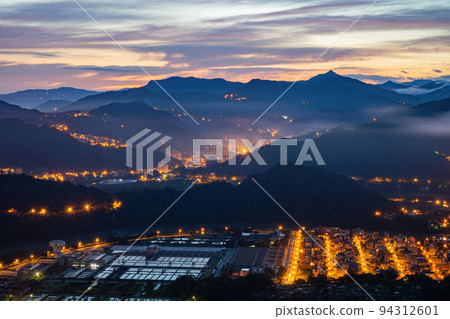 Superb sunrise landscape of Zhitan Purification Plant from Zhitan area 94312601