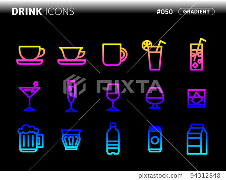 與drinks_050 相關的漸變樣式圖標集 94312848