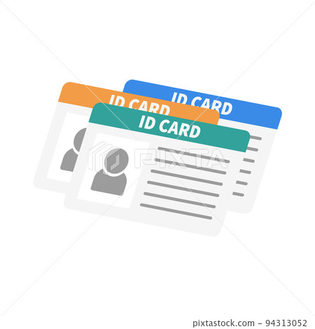 多張身份證。身份證。向量。 94313052