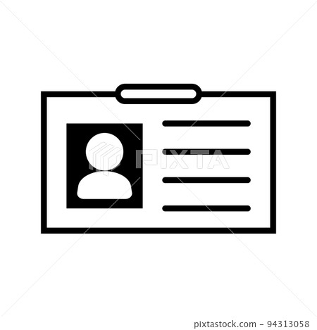 標識或名片圖標。身份證。向量。 94313058