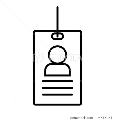 Identification name tag icon. vector. 94313061