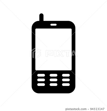 帶通訊天線的手機。向量。 帶通訊天線的手機。向量。 94313147