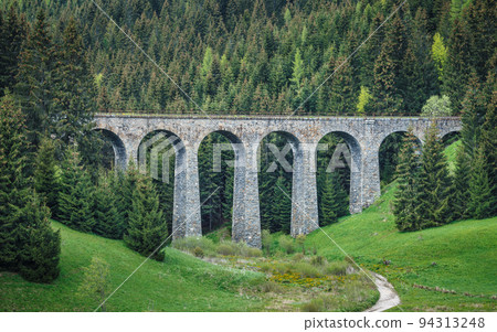 The Chmaros viaduct, stone railway bridge near of The Telgart. The Chmaros viaduct, stone railway bridge near of The Telgart. 94313248