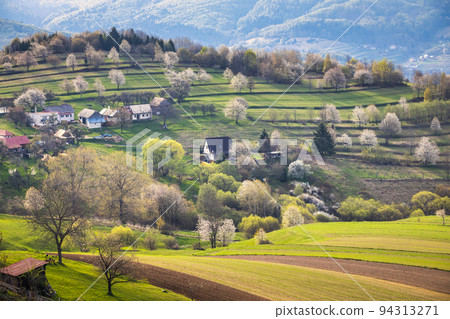 Spring rural landscape motif. Spring rural landscape motif. 94313271