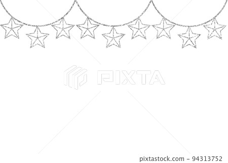 Illustration material star decoration silver 94313752