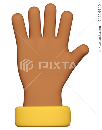 High five waving - modern realistic colorful 3d icon High five waving - modern realistic colorful 3d icon 94314440