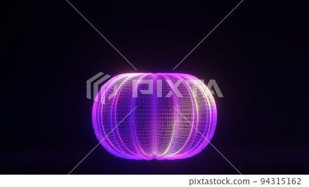 3d render of low poly pumpkin in neon pink and blue color light 3d render of low poly pumpkin in neon pink and blue color light 94315162