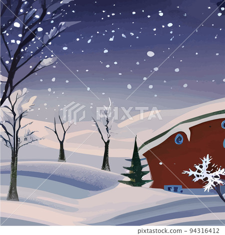 Vector illustration winter forest with snow fog, suitable Christmas greeting. Winter landscape vector. landscape with silhouettes snowy firs among snowfalls on the snowfalls on the backgrounds Vector illustration winter forest with snow fog, suitable Christmas greeting. Winter landscape vector. landscape with silhouettes snowy firs among snowfalls on the snowfalls on the backgrounds 94316412