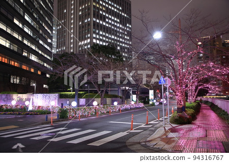 Illumination of Meguro River winter Illumination of Meguro River winter 94316767
