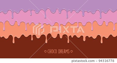 sweet tasty melting chocolate icing background choco dreams 94316778