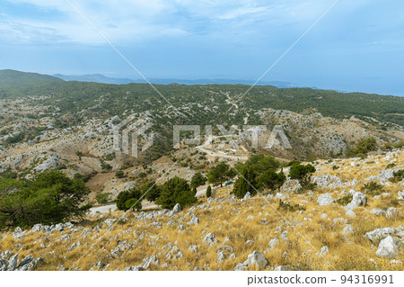 Landscape under Pantokrator Hill, island of Corfu 94316991