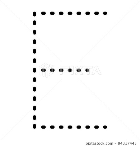 Tracing Alphabet letter E prewriting dotted line element for kindergarten, preschool and Montessori school kids worksheet for handwriting practice activity. Tracing Alphabet letter E prewriting dotted line element for kindergarten, preschool and Montessori school kids worksheet for handwriting practice activity. 94317443