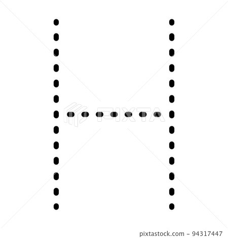 Tracing Alphabet letter H prewriting dotted line element for kindergarten, preschool and Montessori school kids worksheet for handwriting practice activity. Tracing Alphabet letter H prewriting dotted line element for kindergarten, preschool and Montessori school kids worksheet for handwriting practice activity. 94317447