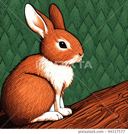 Scandinavian style design element for nursery. Cute rabbit portrait. scandinavian happy rabbit vector illustration. Scandinavian style design element for nursery. Cute rabbit portrait. scandinavian happy rabbit vector illustration. 94317577
