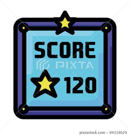 Isolated colored score board videogame icon Flat design Vector Isolated colored score board videogame icon Flat design Vector 94318029