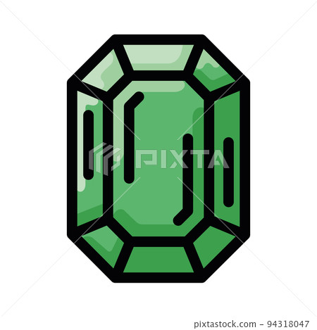 Isolated colored emerald videogame icon Flat design Vector Isolated colored emerald videogame icon Flat design Vector 94318047