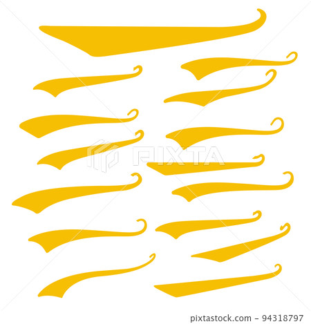 Yellow Swirls Swash Logo Ornament Designs Yellow Swirls Swash Logo Ornament Designs 94318797