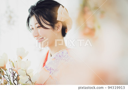 粉色和服領帶 94319913